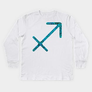 Sagittarius Paisley Zodiac Sign Kids Long Sleeve T-Shirt